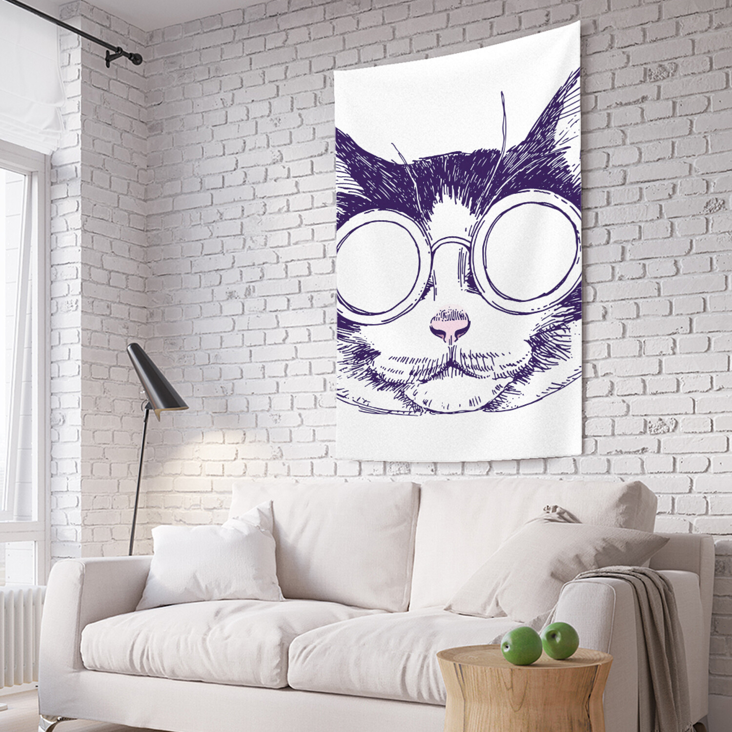 

Вертикальное фотопанно на стену JoyArty Кот в пенсне 150x200 см, Кот в пенсне