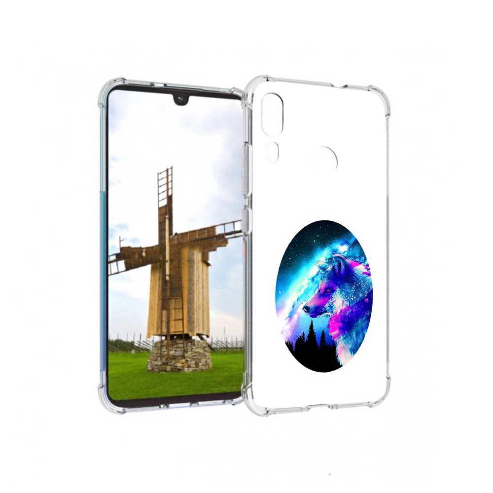 

Чехол MyPads Tocco для Motorola Moto E6 Plus голубой волк (PT150579.352.293), Прозрачный, Tocco
