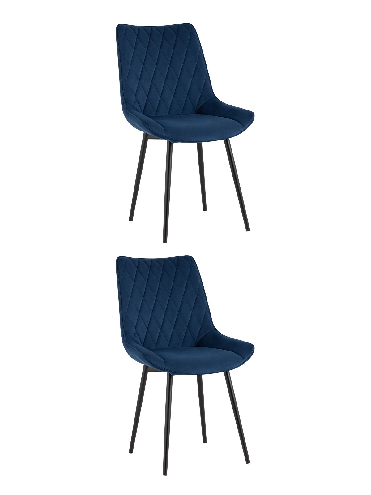 

Комплект стульев для кухни Stool Group Дарвин из велюра, синий, 2 шт, Дарвин