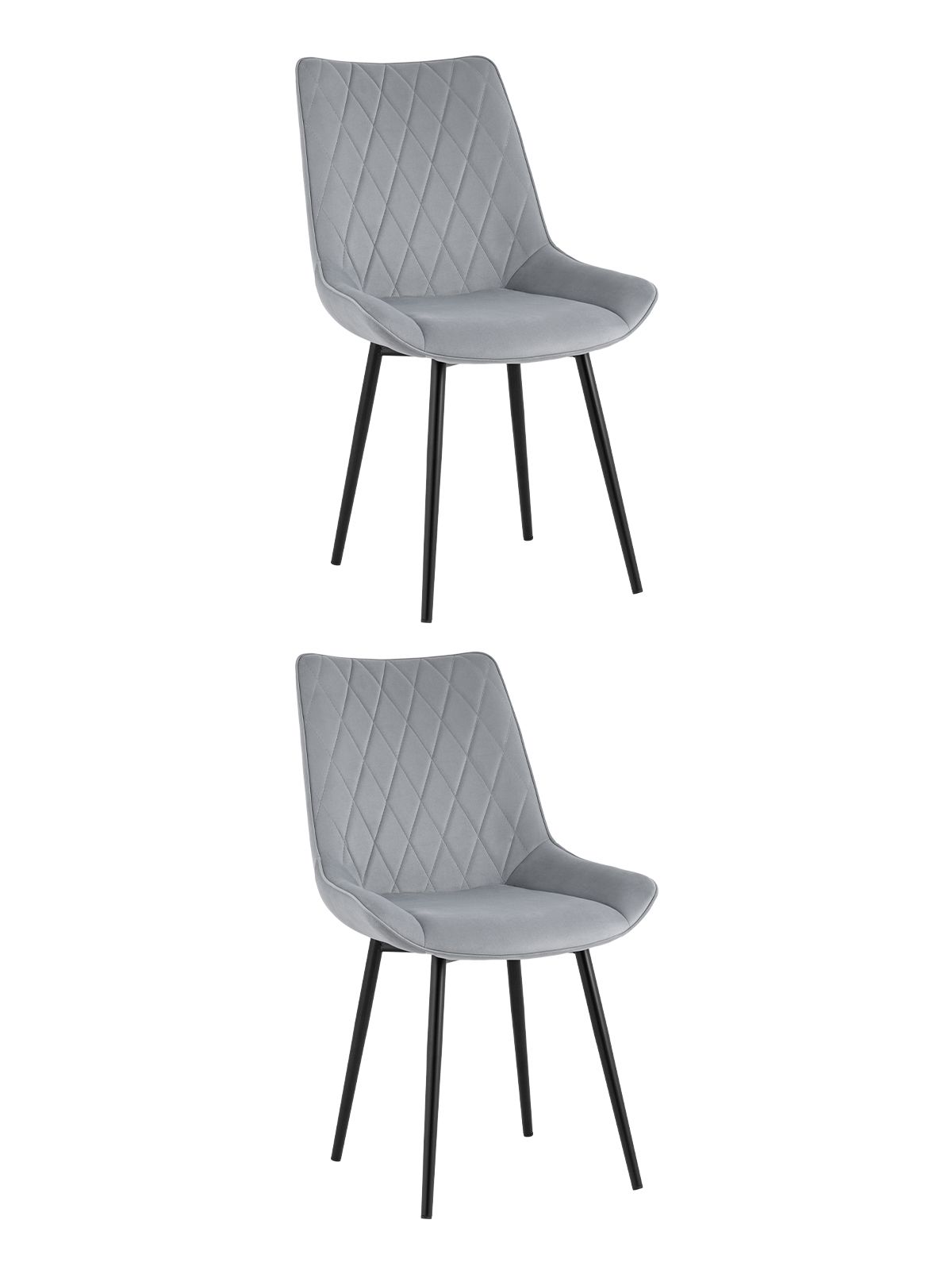 

Комплект стульев для кухни Stool Group Дарвин из велюра, серый, 2 шт, Дарвин