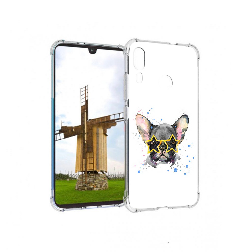 

Чехол MyPads Tocco для Motorola Moto E6 Plus буля в очках (PT150579.352.252), Прозрачный, Tocco