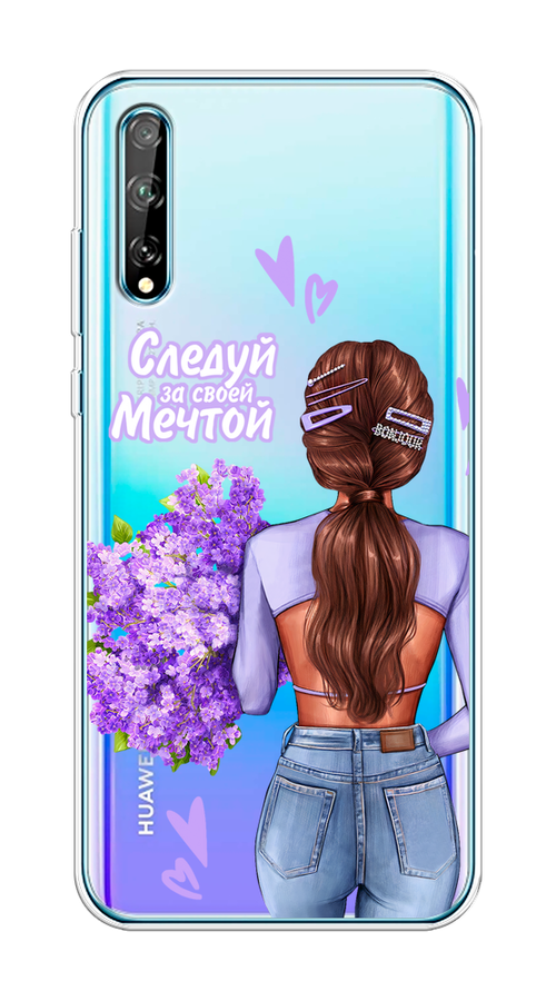 

Чехол на Huawei Y8p/P Smart S "Следуй за своей мечтой", Фиолетовый;коричневый, 6103450-1