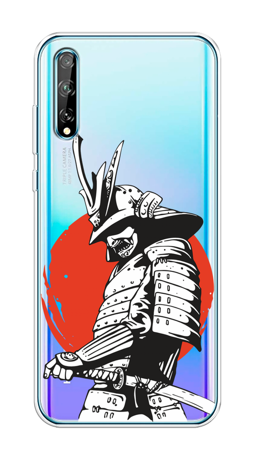 

Чехол на Huawei Y8p/P Smart S "Самурай с катаной", Черный;красный;белый, 6103450-1