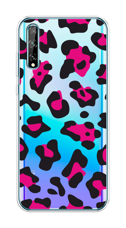 

Чехол на Huawei Y8p/P Smart S "Pink cow spots", Черный;розовый, 6103450-1