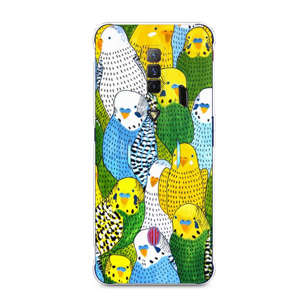 

Чехол Awog на ZTE Nubia Red Magic 7 / ЗТЕ Нубиа Ред Мэджик 7 "Попугаи", Разноцветный, 135950-1