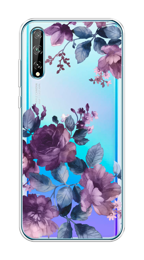 

Чехол на Huawei Y8p/P Smart S "Purple Blossoms", Синий;фиолетовый, 6103450-1