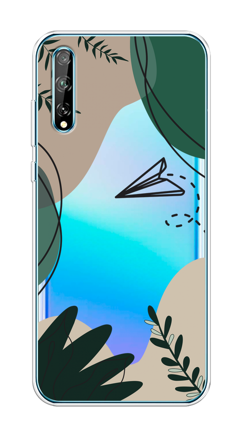 

Чехол на Huawei Y8p/P Smart S "Secret Garden", Зеленый;бежевый;черный, 6103450-1