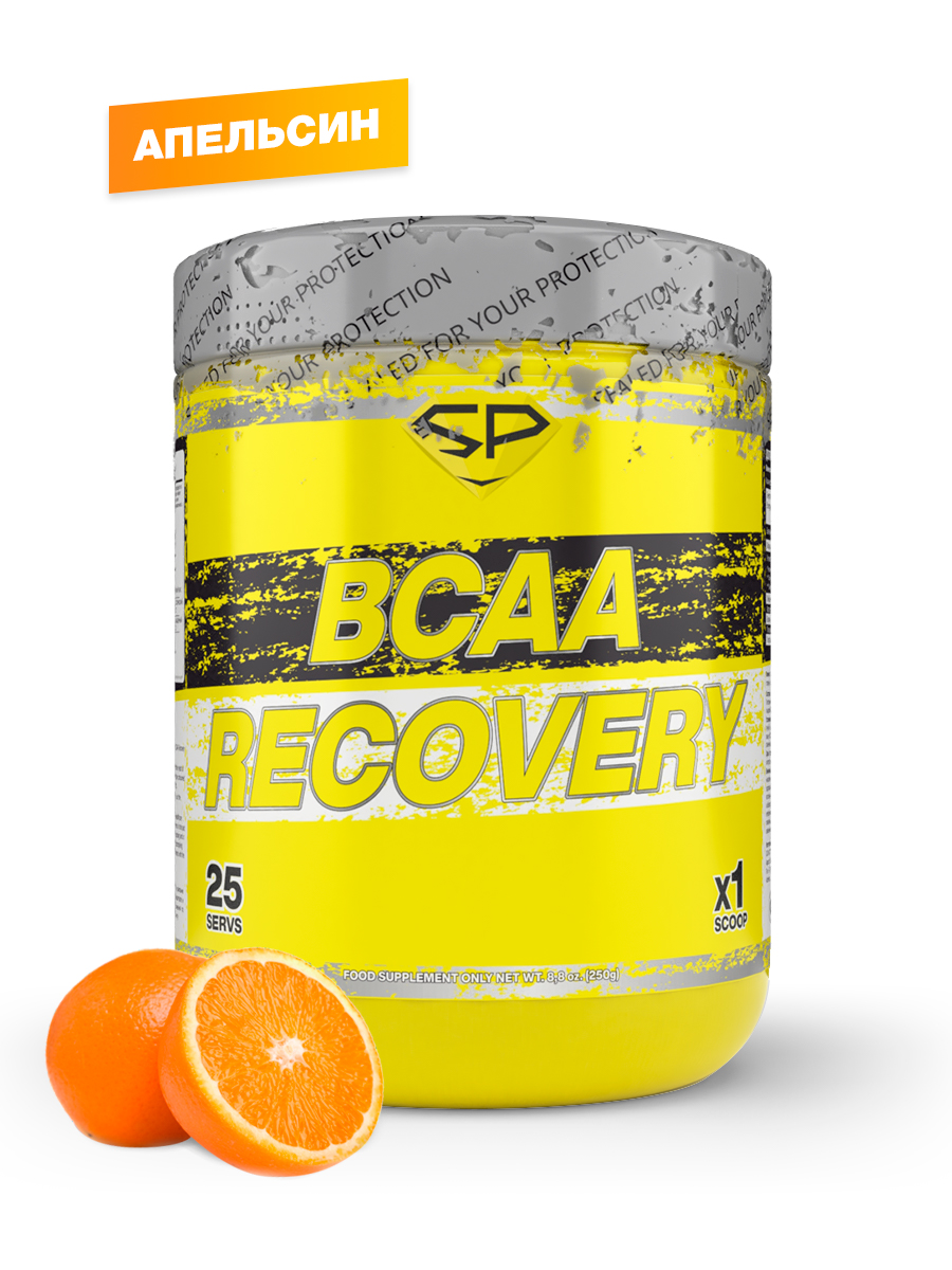 

Аминокислоты BCAA 2:1:1 с глютамином и глицином STEELPOWER ВСАА RECOVERY, 250 гр, Апельсин, Д102