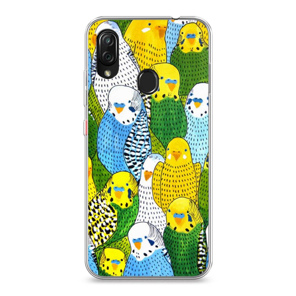 

Чехол Awog на ZTE Blade V10 Vita / ЗТЕ Блэйд V10 Vita "Попугаи", Разноцветный, 132650-1