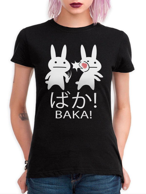 фото Футболка женская design heroes заяц baka / смешная футболка бака черная 3xl