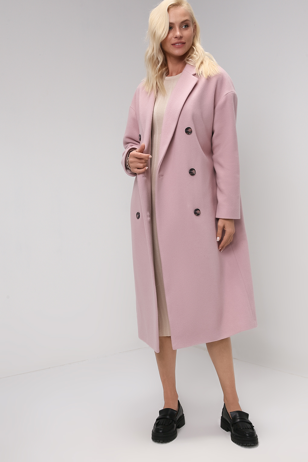 Пальто женское Belucci BL21086112 розовое 50 RU