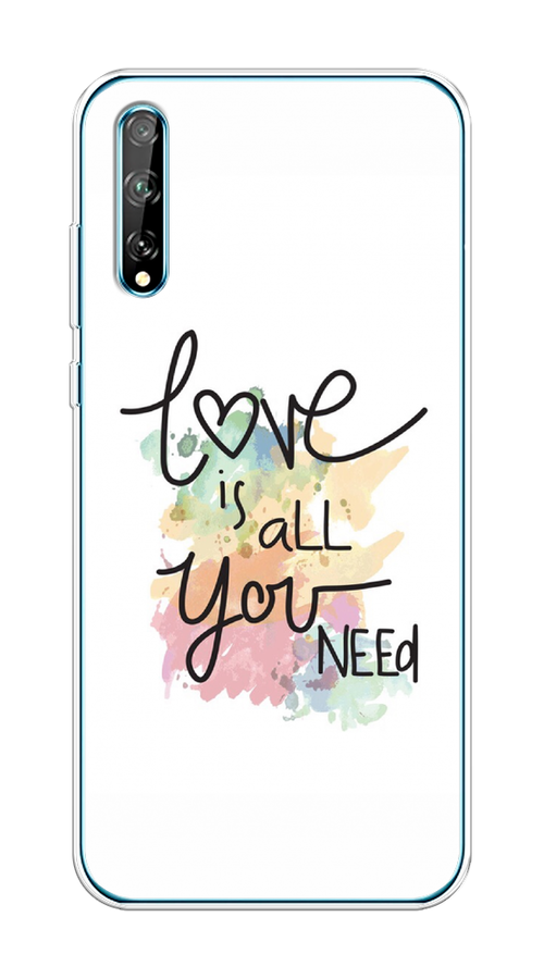 

Чехол на Huawei Y8p/P Smart S "Love is all you need", Белый;черный;зеленый, 6103450-1