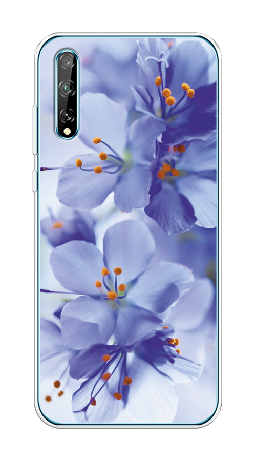 

Чехол на Huawei Y8p/P Smart S "Фиолетовые цветки", Фиолетовый;синий, 6103450-1