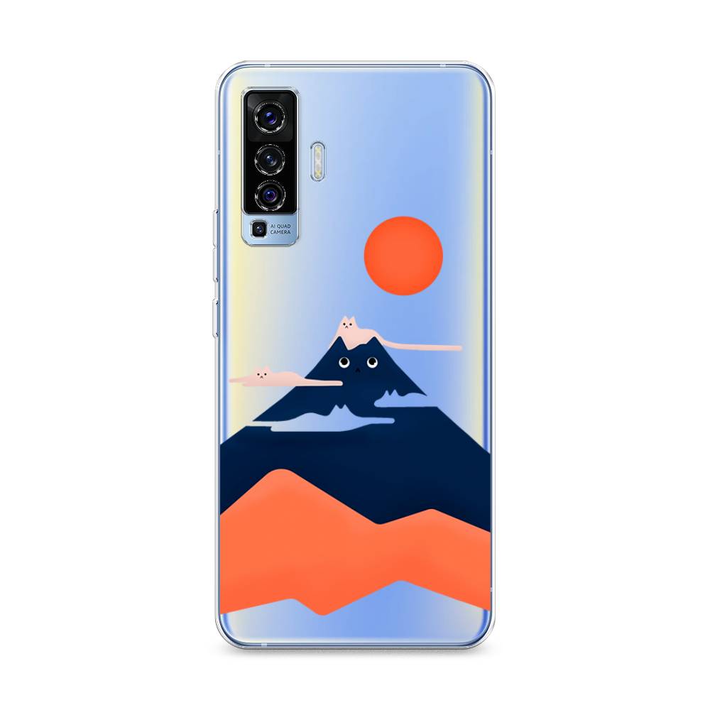 

Чехол на Vivo X50 "Кот-гора", Черный;оранжевый, 262250-4