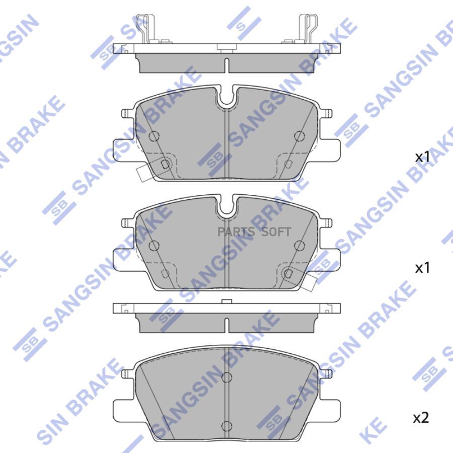 

Тормозные колодки Sangsin brake дисковые SP2917