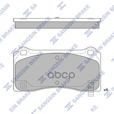 

Колодки тормозные TESLA MODEL 3 17- перед. Sangsin brake SP2824