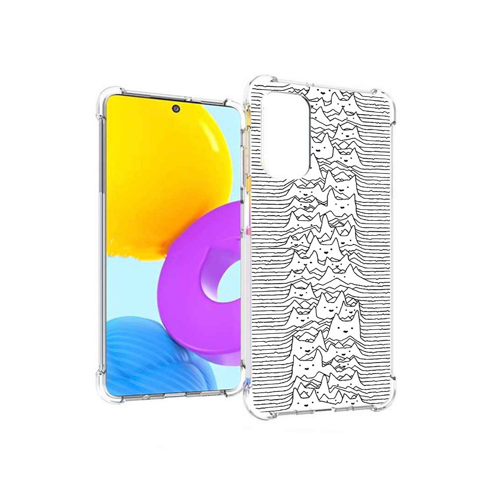 

Чехол MyPads Tocco для Samsung Galaxy M52 5G черно белые коты 3D (PT226932.542.682), Прозрачный, Tocco