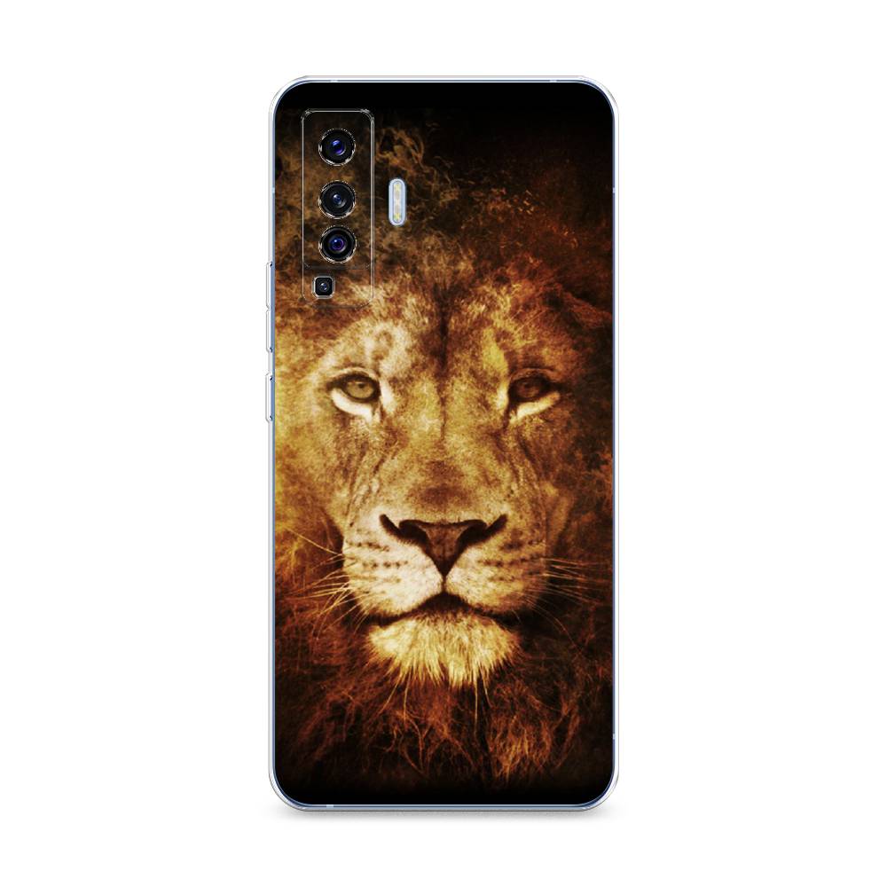 

Чехол на Vivo X50 "Лев", Черный;коричневый;желтый, 262250-6