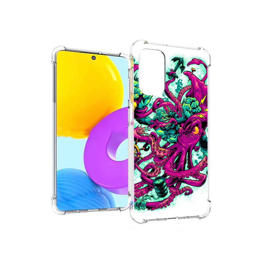 

Чехол MyPads Tocco для Samsung Galaxy M52 5G фиолетовый кракен (PT226932.542.657), Прозрачный, Tocco