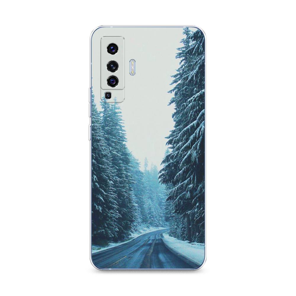 

Чехол на Vivo X50 "Зима 9", Бежевый;голубой;черный, 262250-2