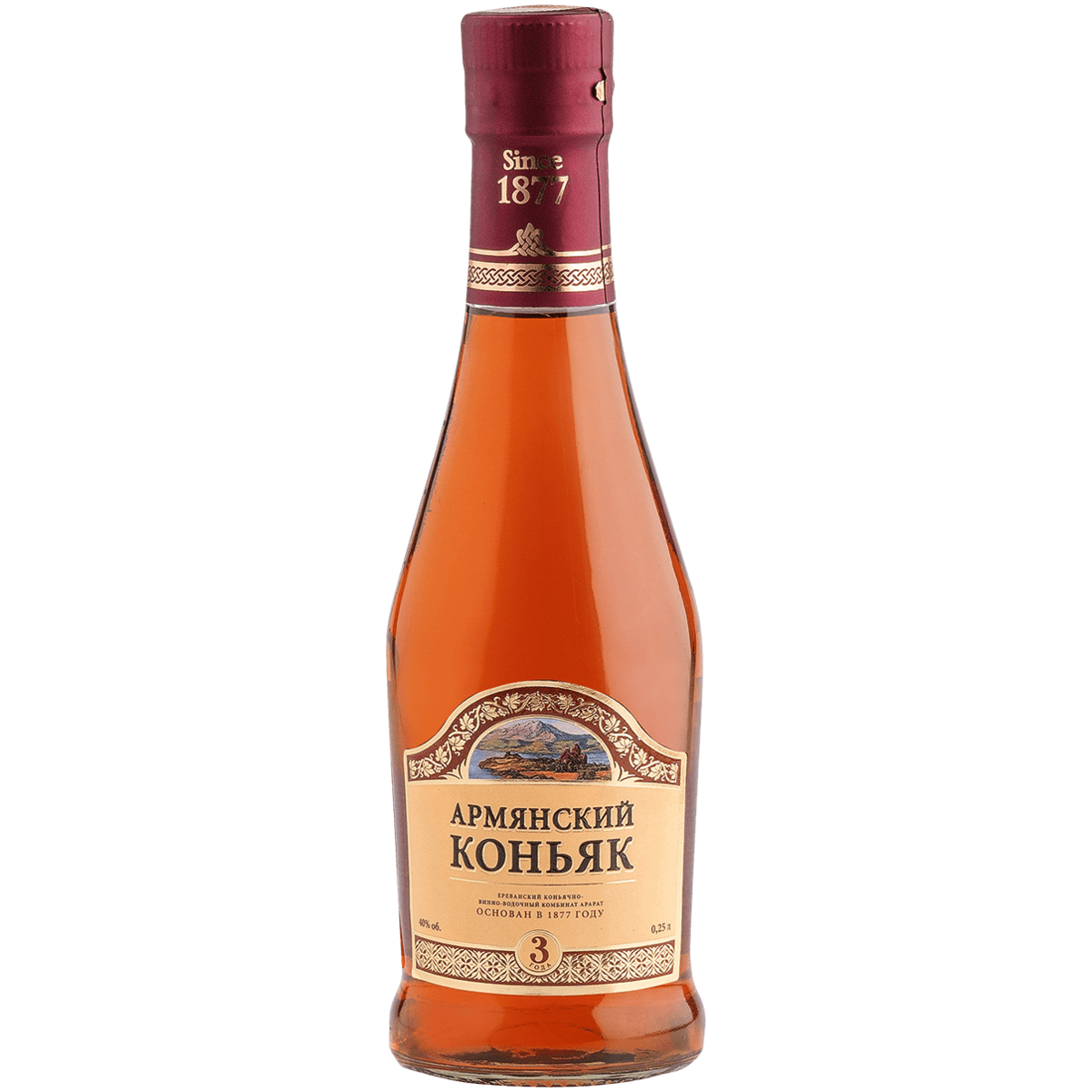 Коньяк Армянский ЕКВВК 3 года 0,25 л
