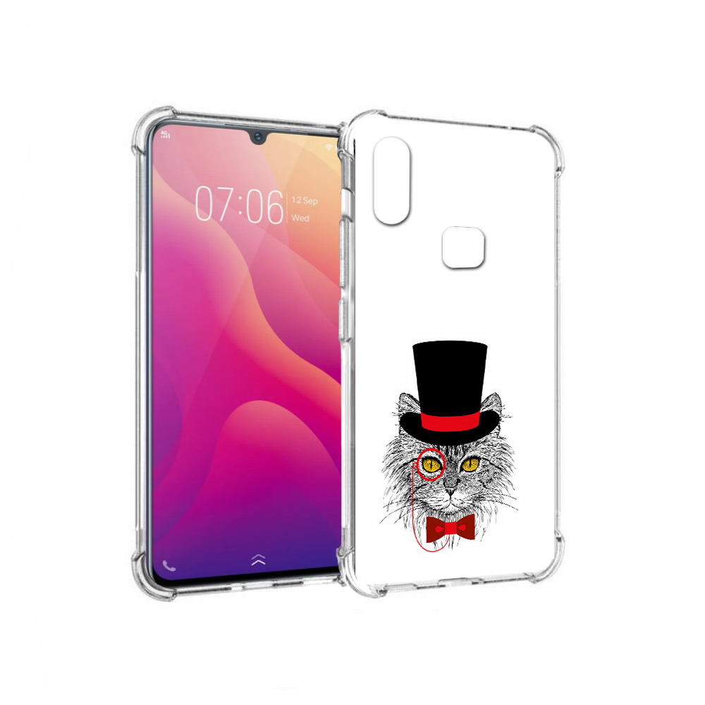 

Чехол MyPads Tocco для Vivo V11i кот в шляпе (PT119353.424.397), Прозрачный, Tocco