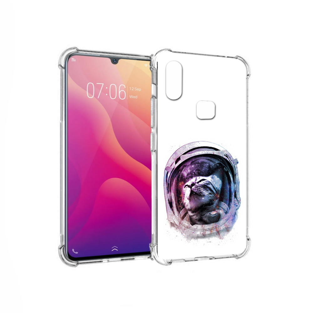 

Чехол MyPads Tocco для Vivo V11i кот в шлеме (PT119353.424.396), Прозрачный, Tocco