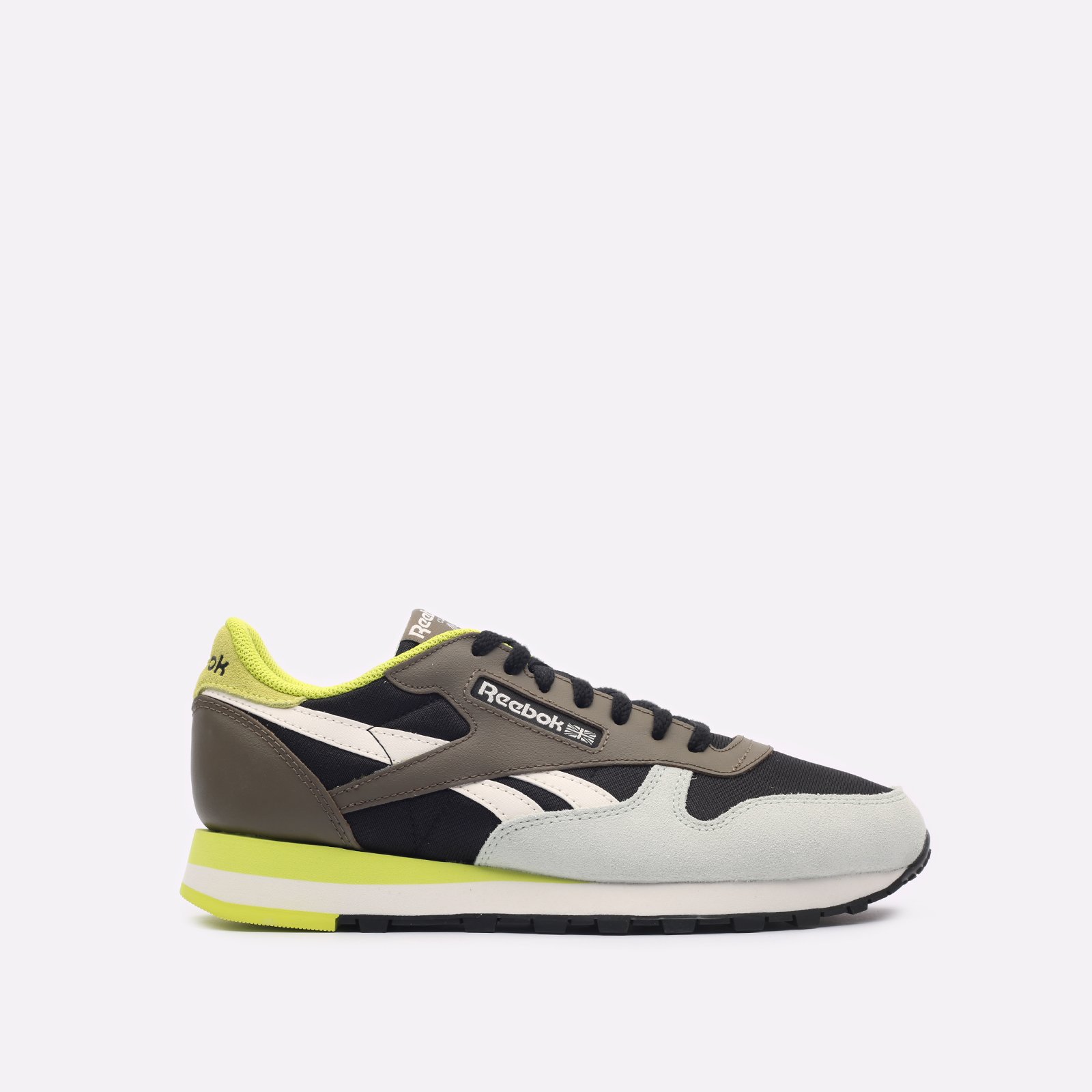 

Кроссовки мужские Reebok Classic Leather черные 11.5 US, Черный, Classic Leather