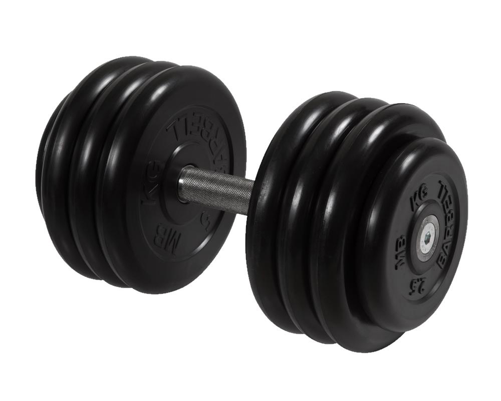 Неразборная гантель MB Barbell Профи 1 x 36 кг, черный