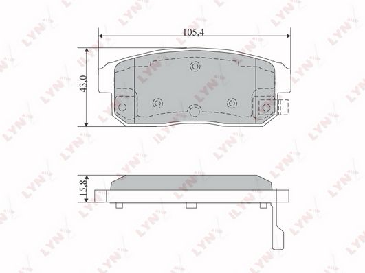 

Тормозные колодки LYNXauto задние дисковые bd5719