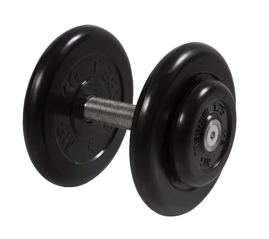 Неразборная гантель MB Barbell Профи 1 x 13,5 кг, черный