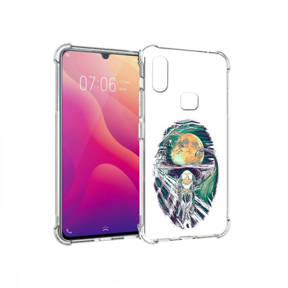 

Чехол MyPads Tocco для Vivo V11i зубастое существо абстракция (PT119353.424.370), Прозрачный, Tocco
