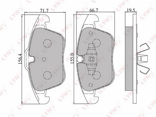 

Тормозные колодки LYNXauto передние для Ford Mondeo 4/Volvo S80 BD3004