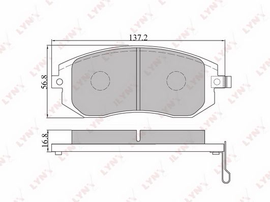 

Тормозные колодки LYNXauto передние для Subaru Legacy 98-03/Impreza WRX 01-03 BD7101