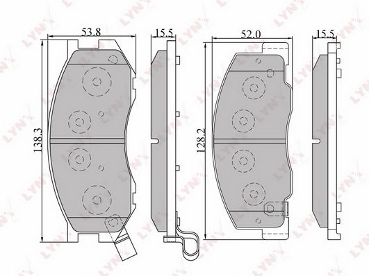 

Тормозные колодки LYNXauto передние дисковые bd7515