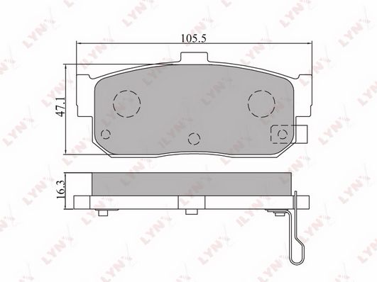 

Тормозные колодки LYNXauto задние дисковые bd5702