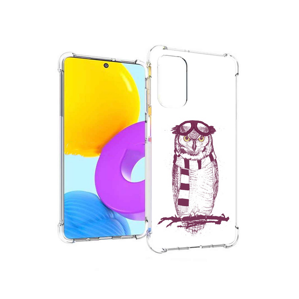 

Чехол MyPads Tocco для Samsung Galaxy M52 5G сова-летчик (PT226932.542.612), Прозрачный, Tocco