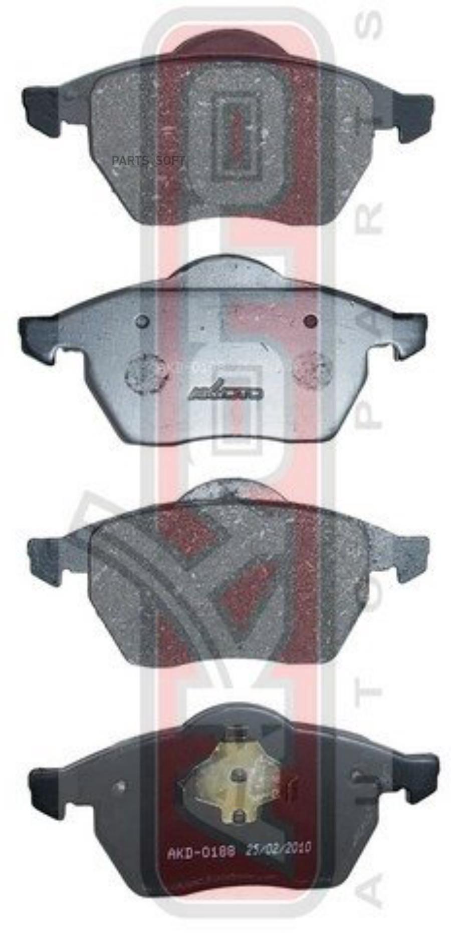 

Тормозные Колодки Akyoto Передние Дисковые Akd0188