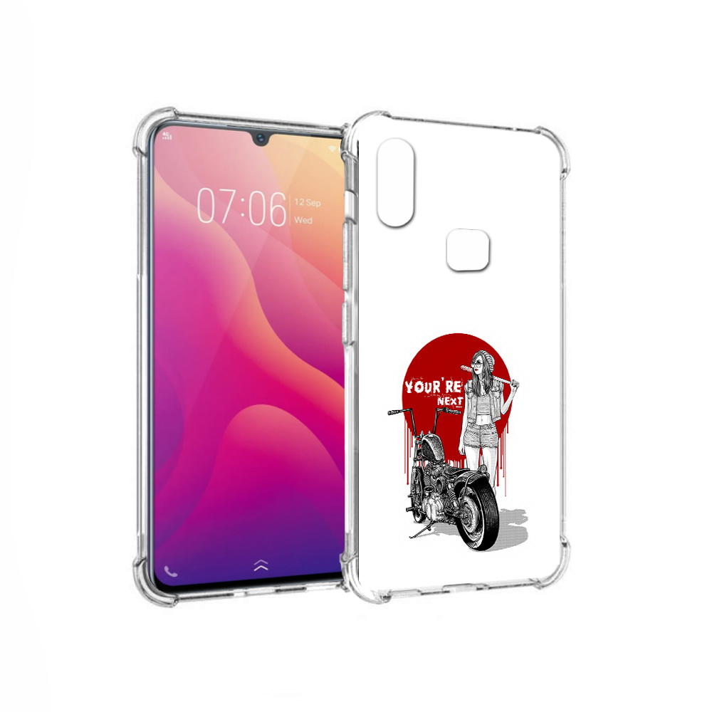

Чехол MyPads Tocco для Vivo V11i девушка с мотоциклом (PT119353.424.315), Прозрачный, Tocco