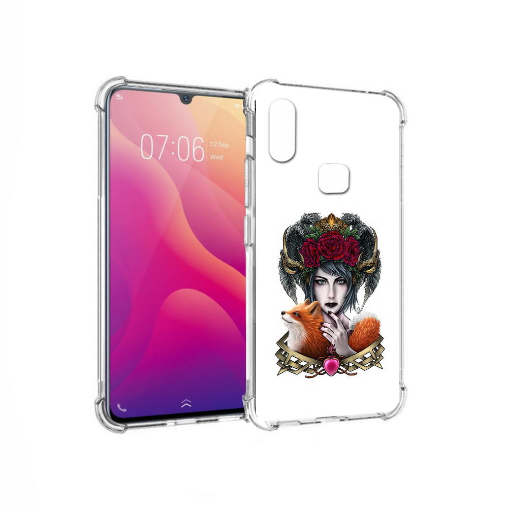 

Чехол MyPads Tocco для Vivo V11i девушка с лисой (PT119353.424.314), Прозрачный, Tocco