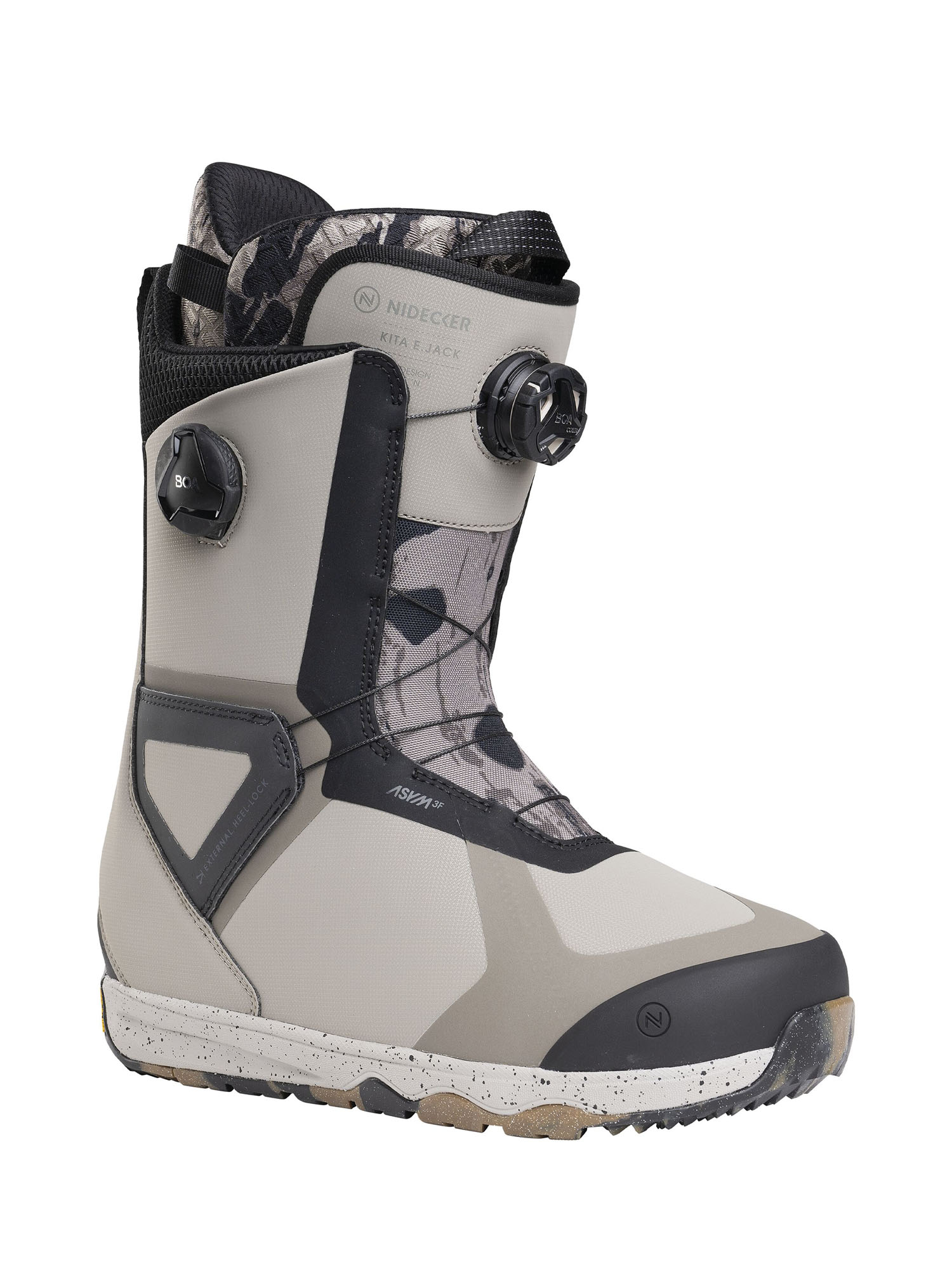 

Ботинки для сноуборда NIDECKER Kita Ejack Camo (US:10,5), Серый;черный, Kita ejack