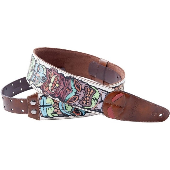 Ремень для гитары RightOn Straps 8401070280309 Steady Mojo Tiki White 4657₽