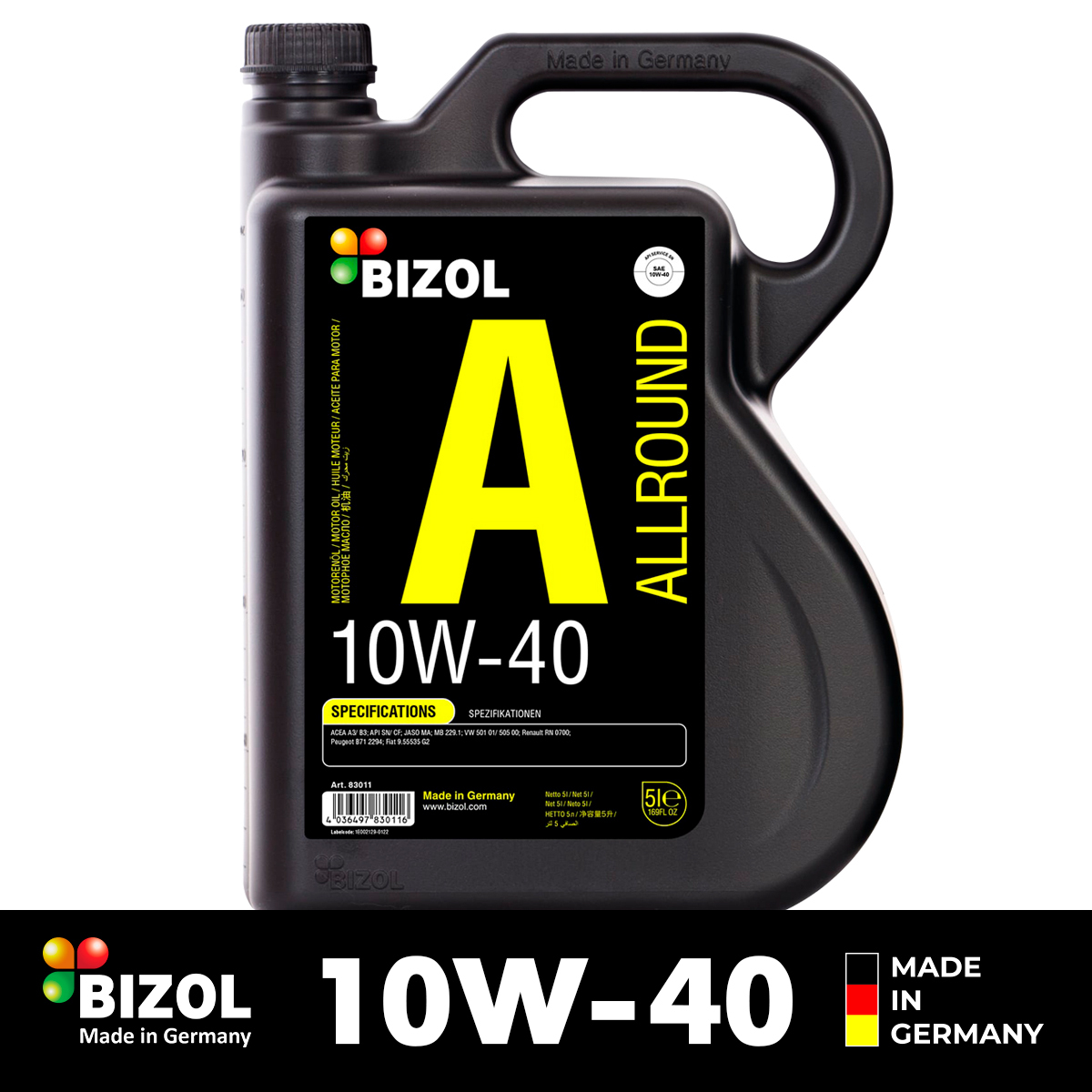 

Моторное масло BIZOL Allround 10W40 5л