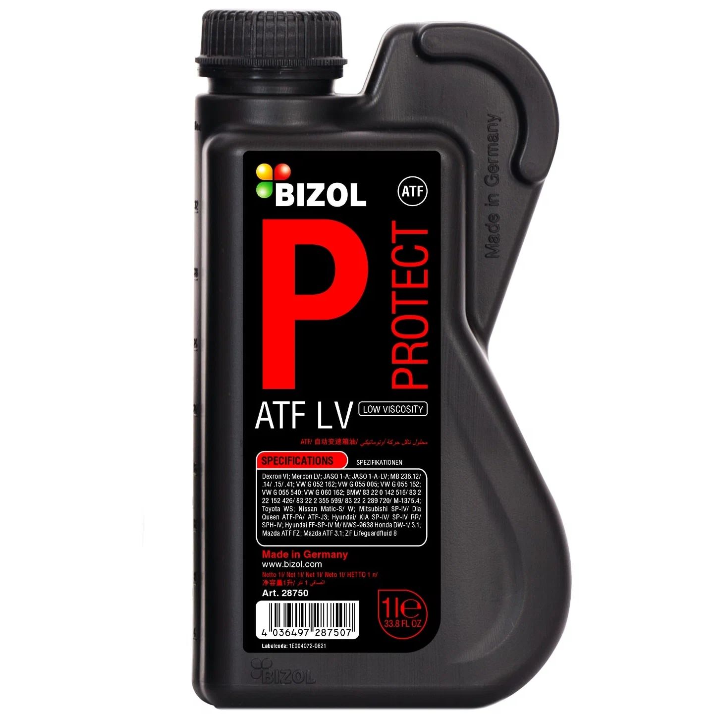 Масло Трансмиссионное Bizol 1Л Atf Protect Atf Lv Gm Dexron Vi/Ford Mercon Lv BIZOL 28750