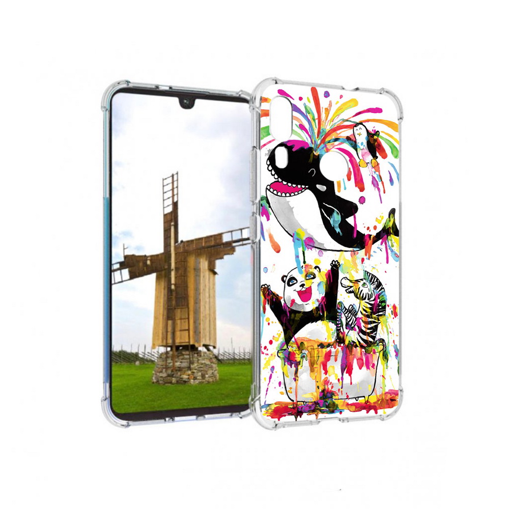 

Чехол MyPads Tocco для Motorola Moto E6 Plus Хиппи кит (PT150579.352.191), Прозрачный, Tocco