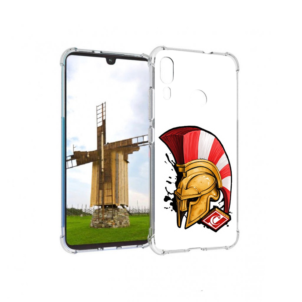 

Чехол MyPads Tocco для Motorola Moto E6 Plus ФК спартак шлем (PT150579.352.185), Прозрачный, Tocco