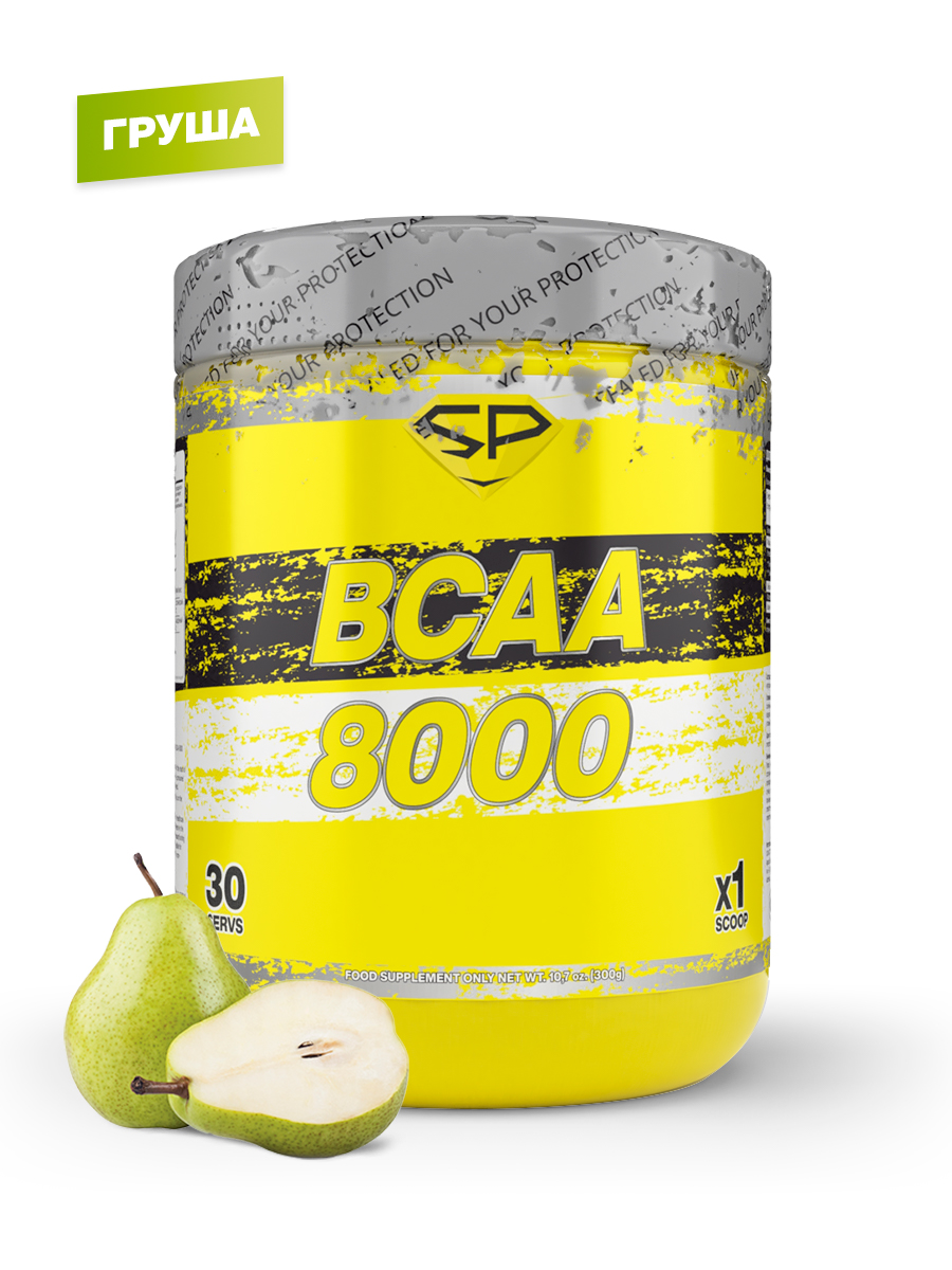 

Аминокислоты BCAA 2:1:1 STEELPOWER ВСАА 8000, Груша, 300 гр, без сахара, порошок, 101