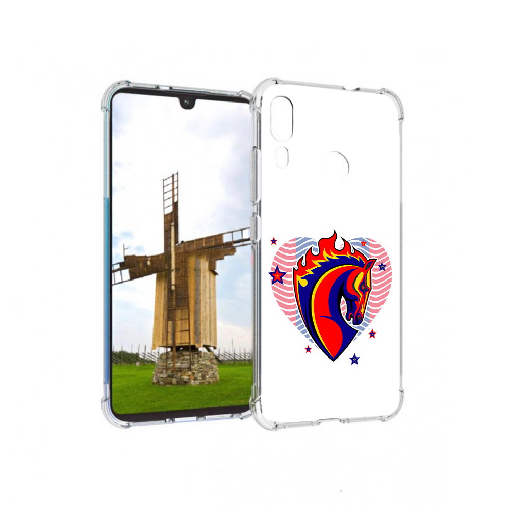 

Чехол MyPads Tocco для Motorola Moto E6 Plus ФК ЦСЛ Лошадь (PT150579.352.180), Прозрачный, Tocco