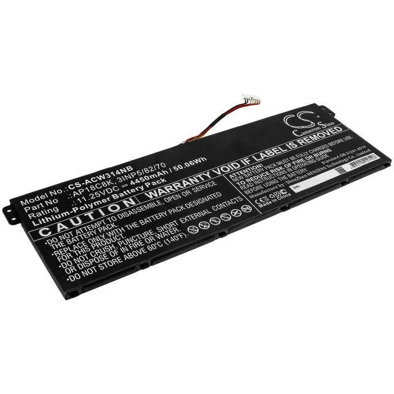 

Аккумулятор для ноутбука Cameron Sino CS-ACW314NB 4450 мАч 11,25В, CS-ACW314NB