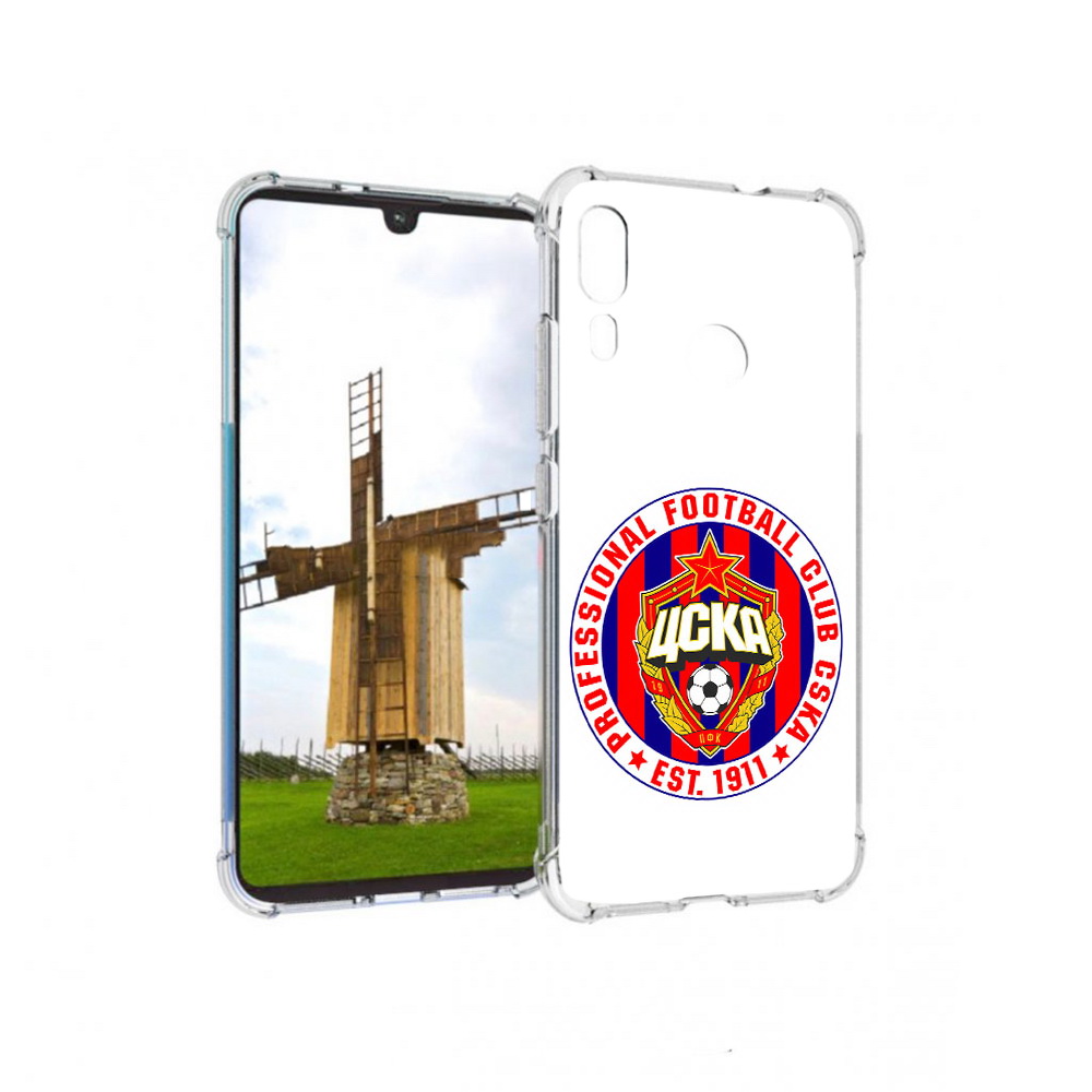 

Чехол MyPads Tocco для Motorola Moto E6 Plus ФК ЦСК логотип (PT150579.352.178), Прозрачный, Tocco